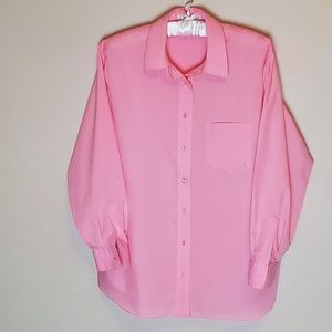 FOXCROFT PINK LONG SLEEVE BLOUSE 16W